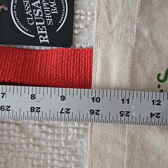 NWT Teacher Gratitude Canvas Reusable Shopping Bag Tote - Picture 4 of 6